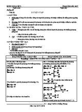 Giáo án Đại số Lớp 9 - Tiết 38 Luyện tập - Năm học 2017-2018 - Phạm Quang Huy